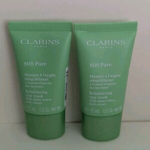 2 x Clarins SOS Pure Rebalancing Clay Mask